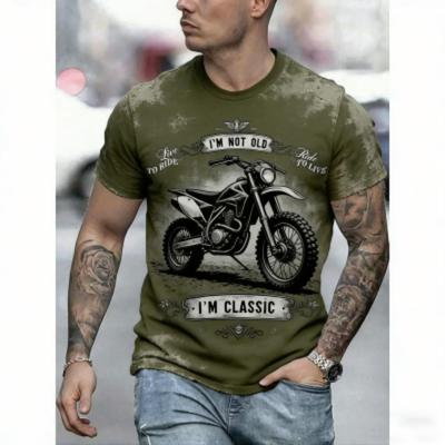 Europe America Summer Men's T-Shirt Motorcycle 3D Print Tees Top Loose Short Sleeve Streetwear Plus Size Women T-shirt