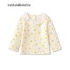 Balabala Girls' Floral Long-Sleeve Cotton T-Shirt