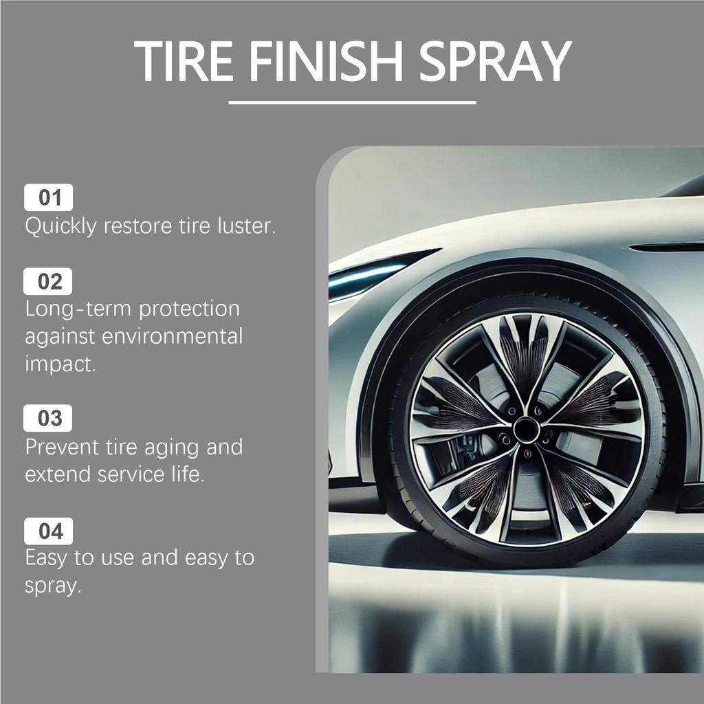 Tire Dressing Spray 4fl.oz Instant Dressing Non-Greasy Wheel Shine For Car Tires For Automotive Truck Motorcycle RV SUV Last