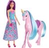 Barbie Doll Doll and Unicorn Set: Barbie Doll, Unicorn Figurine with a Long Mane and Tail for Brushing