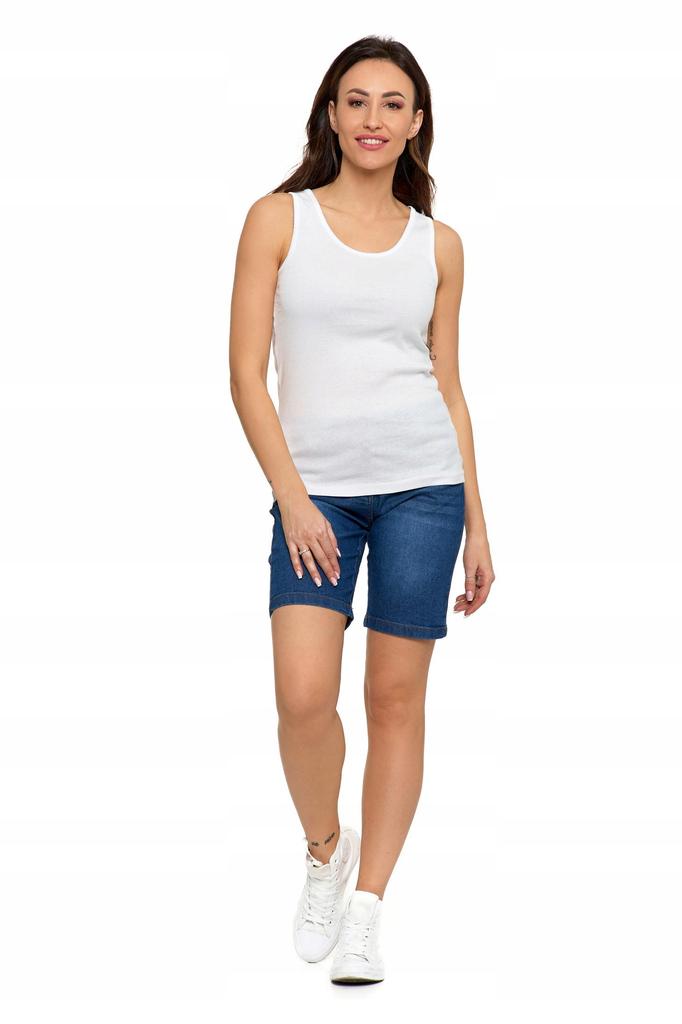 Women's Cotton Tank-Top T-shirt with Straps Classic MORAJ M white