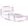 VidaXL Bed Frames with LED Lights, Upholstered Bed with Cushion, Single Bed, Adult Bedroom Bed, Modern, Cappuccino 3213991