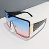 Fashion Large Frame Sunglasses for Women UV400 Protection Wide Rim Catwalk Street Style Ins