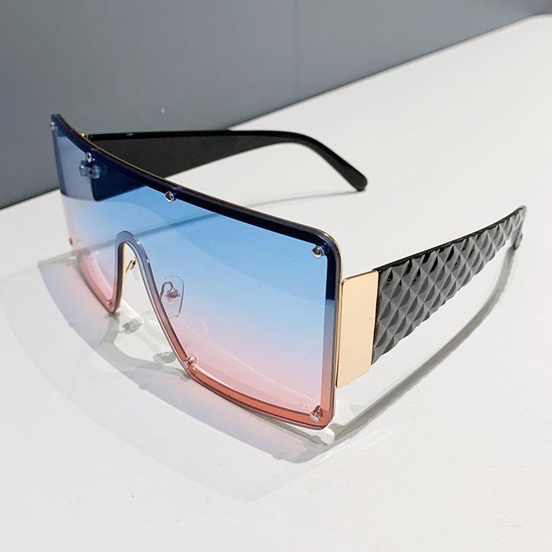 Fashion Large Frame Sunglasses for Women UV400 Protection Wide Rim Catwalk Street Style Ins