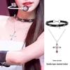 Štýlový pikantný kožený zvončekový choker náhrdelník – Unikátny menšinový dizajn