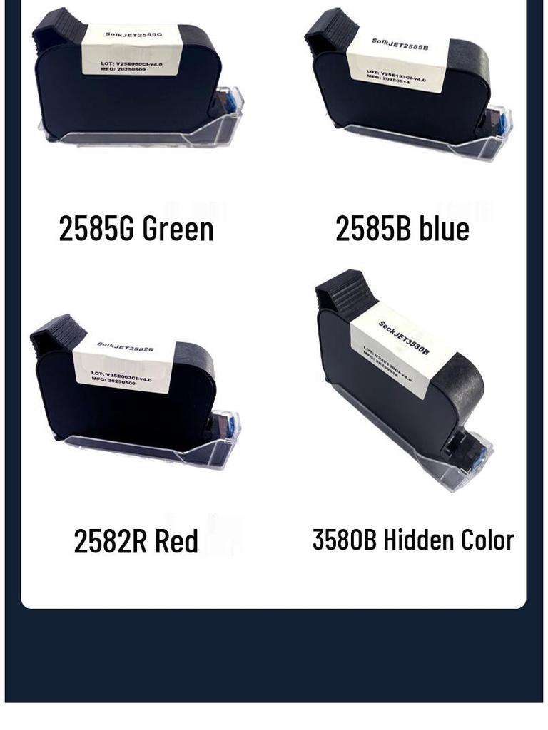 Quick-Dry Ink Cartridge for Multiple Inkjet Coder Models JS10, JS12, IQ800, 880, 797, 2590, 1704