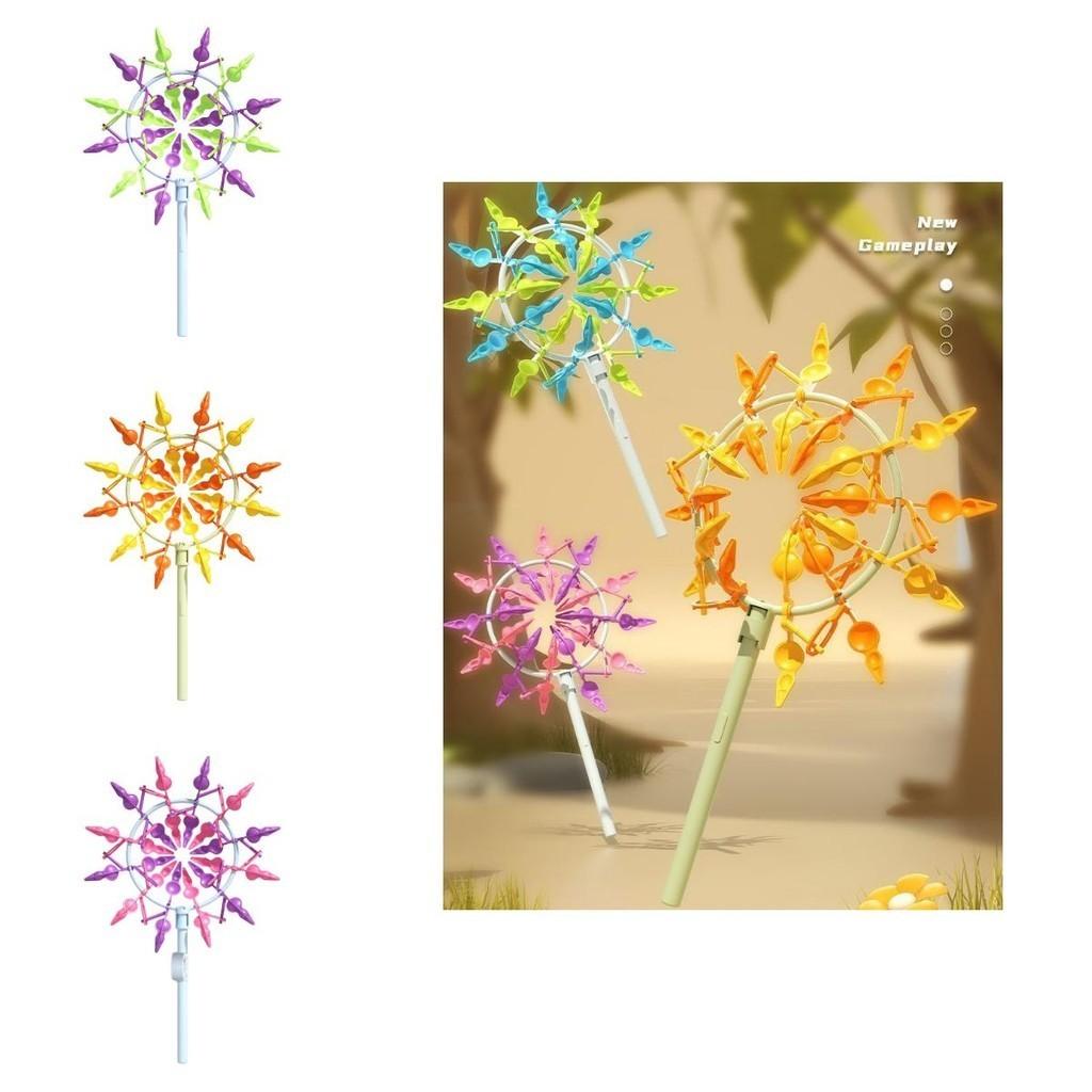 Diy Handheld Children's Educational Relief Toy 3d Sunflower Windmill With Radish Design