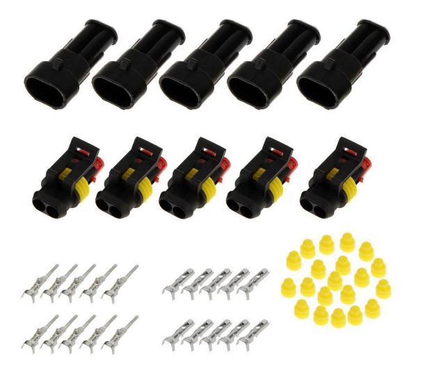 30 Set 1/2/3/4/5/6 Pin Way Car Off-Road Sealed Electrical Wire Connector Plug
