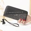 Women's Long Zipper Wallet: Korean Style Patchwork with Tassel & Rivet Phone Bag