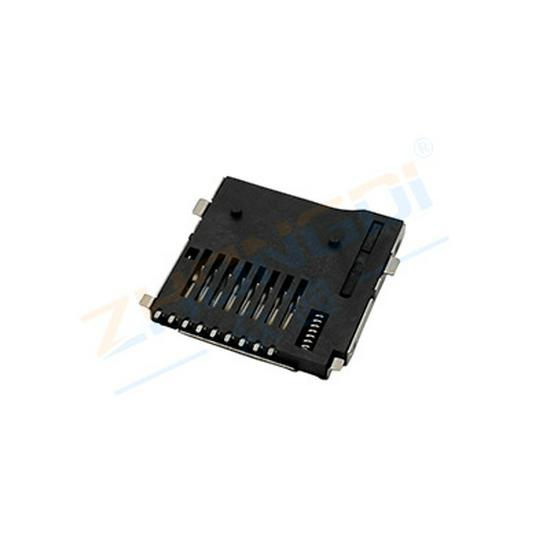 TF-002A-P 9-Pin Spring-loaded MicroSD Card (TF Card) Socket