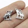 20pcs Howling Wolf Charms Moon Wolf Charms Animal Wolf Pendant For Jewelry Making