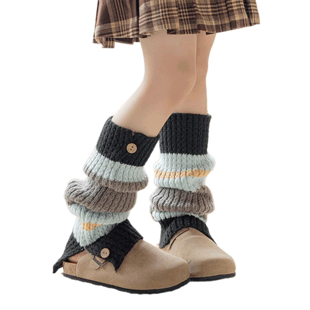 Herbst Winter Socken Stulpen Strümpfe Retro Socken Mädchen Gestrickte Beinwärmer Häkelstrümpfe Socken Knöchelwärmer Socken