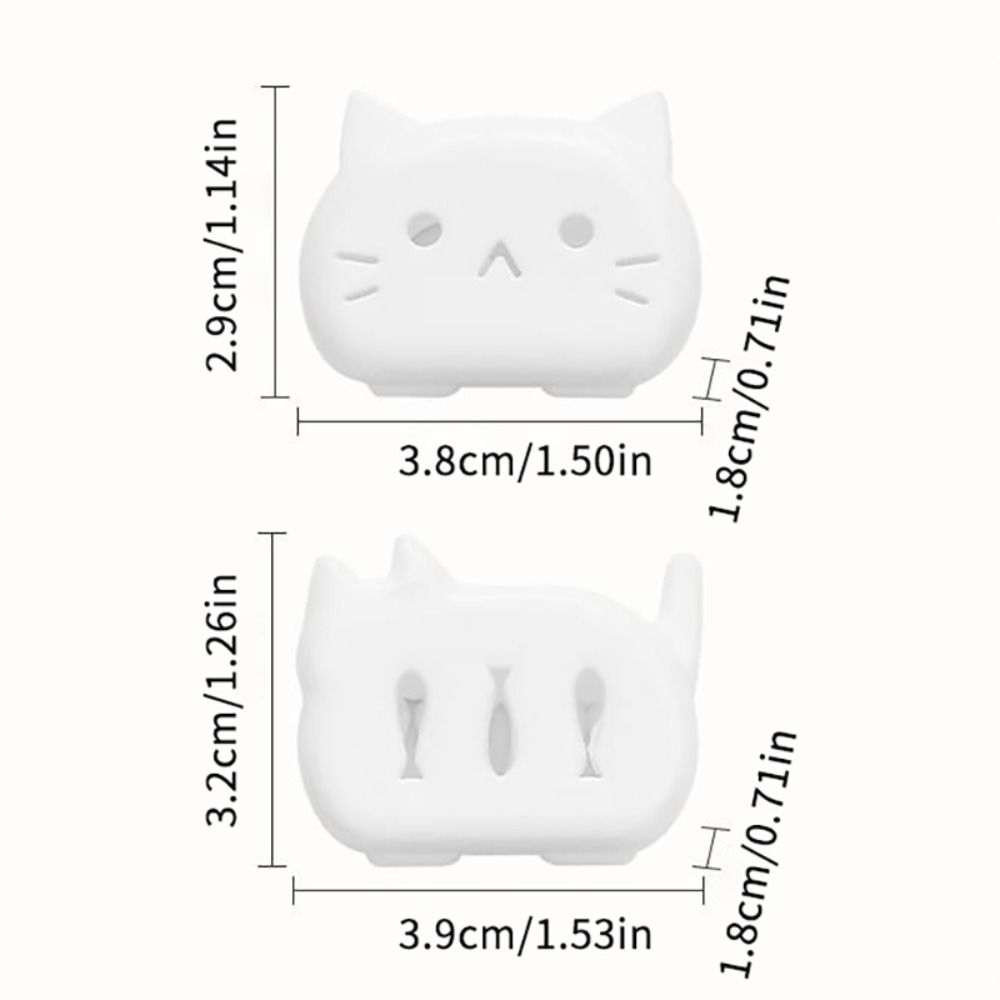 4Pcs Portable Toothbrush Head Case Cat Shape Toothbrush Head Covers  Bathroom Supplies