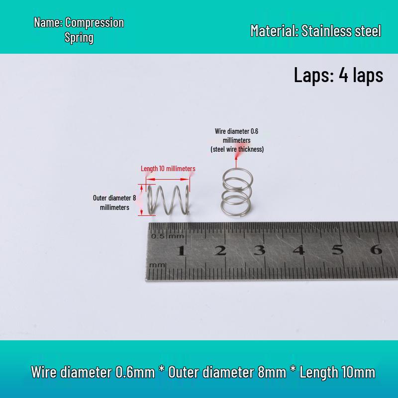 Y-förmige Edelstahl-Druckfeder, 0,6 mm Draht, 7-12 mm Außendurchmesser