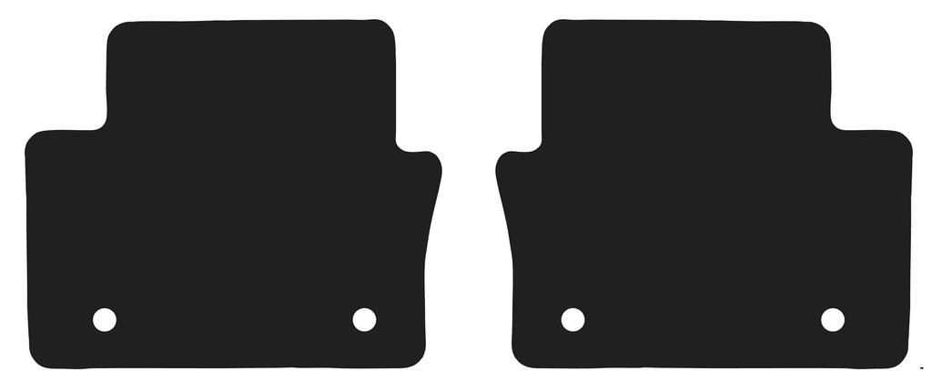 Rear Floor Mats For Opel Insignia A Fl Saloon, Liftback, Estate 2013-2017