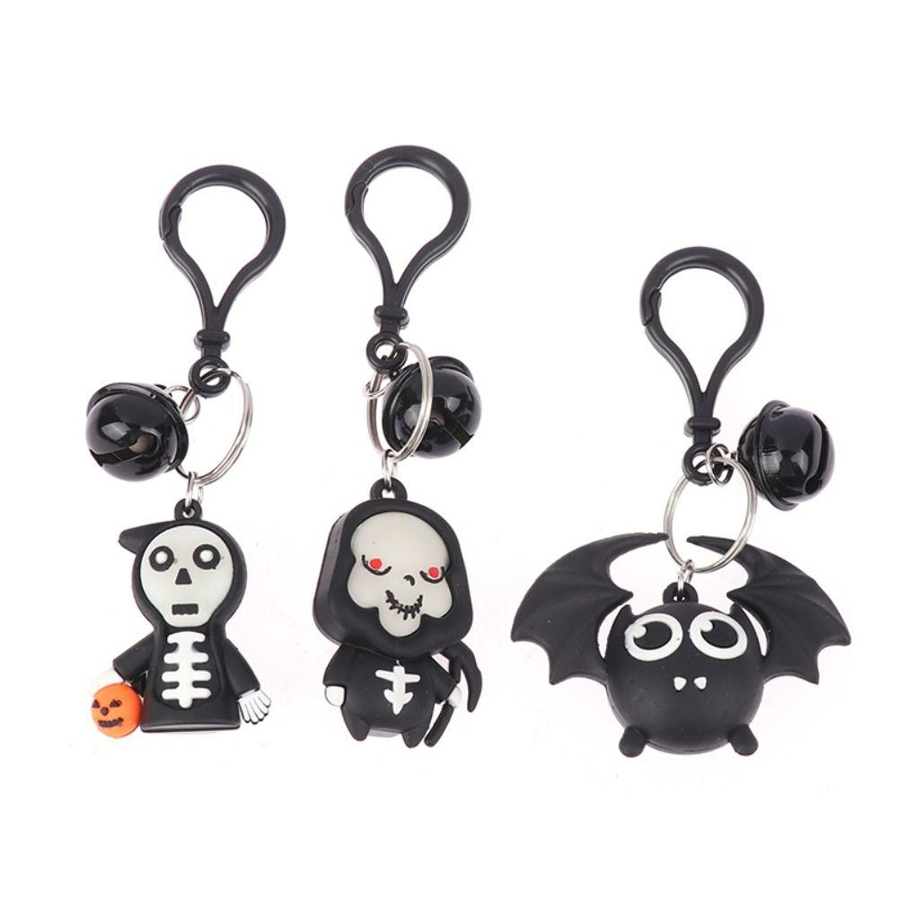 Skeleton Halloween Ghost Cartoon Keychain Halloween Skeleton Ghost Keychain  Phone Bag Hanging