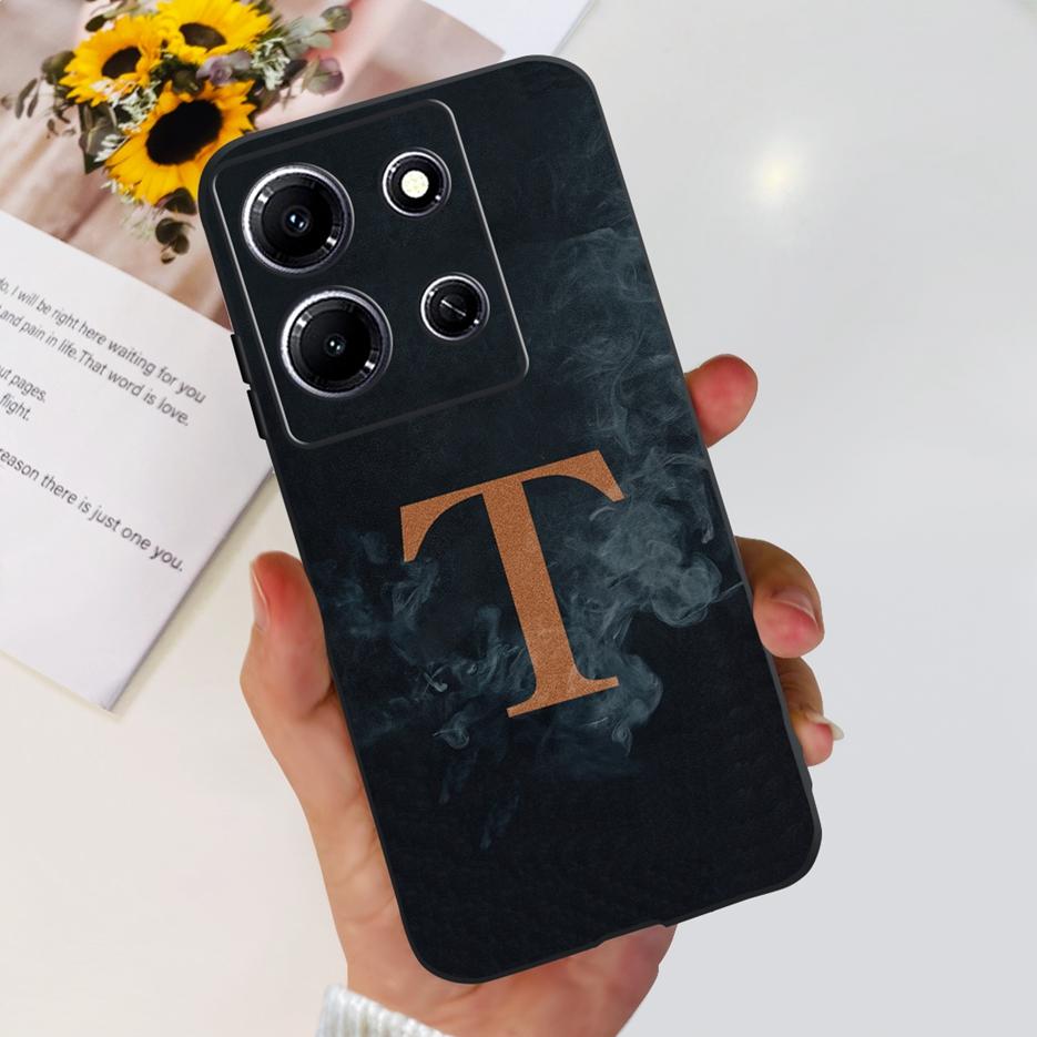 For Infinix Note 30i Case X6716 Luxury Letters Back Cover Soft Silicone Phone Case For Infinix Note 30 Pro Note30 Note30i Bumper