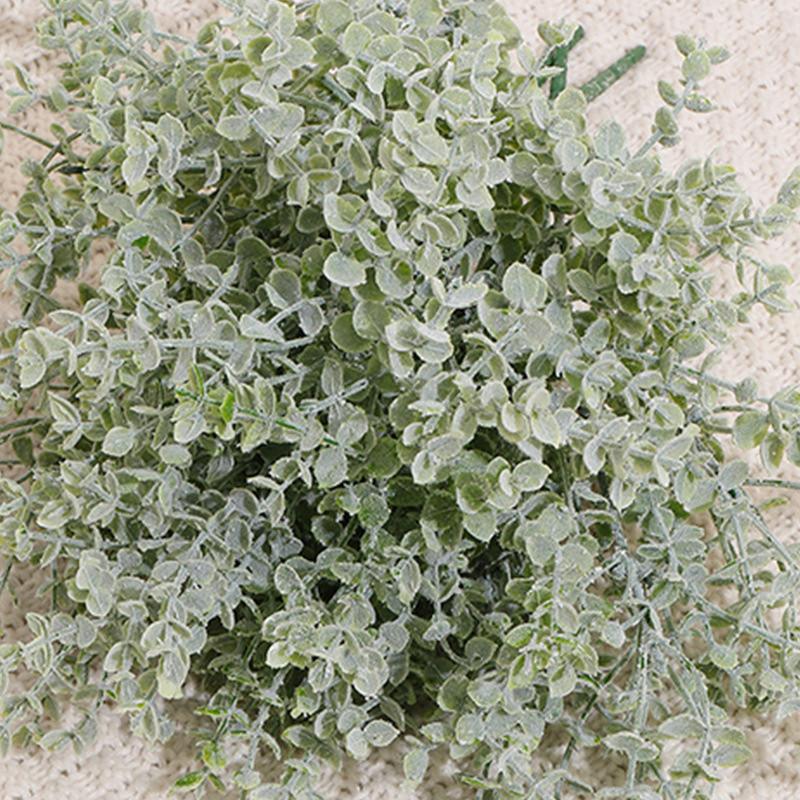 1 stücke Künstliche Haarigen Gefälschte Gras Eukalyptus Grüne Pflanze Topf Dekoration Grüne Blätter Kleine Gras Hause Dekoration Blume