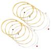 2Sets Brass Material Acoustic Guitar Strings Golden And Silver Guitar Strings  For Acoustic Guitar