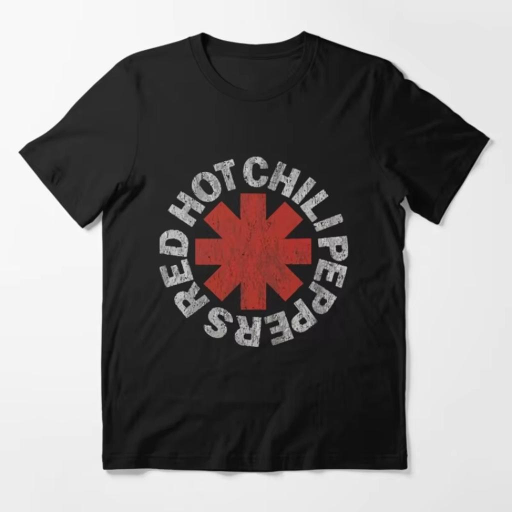 Red Hot Chili Peppers Cotton Unisex Shirt Clothing Unisex Fashion Short Sleeve Y2k Oneck Oversized
