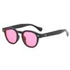 High Quality Fashion Retro Round Sun Glasses Women Rivets Decoration Men Shades UV400 Punk Leopard Sun Glasses