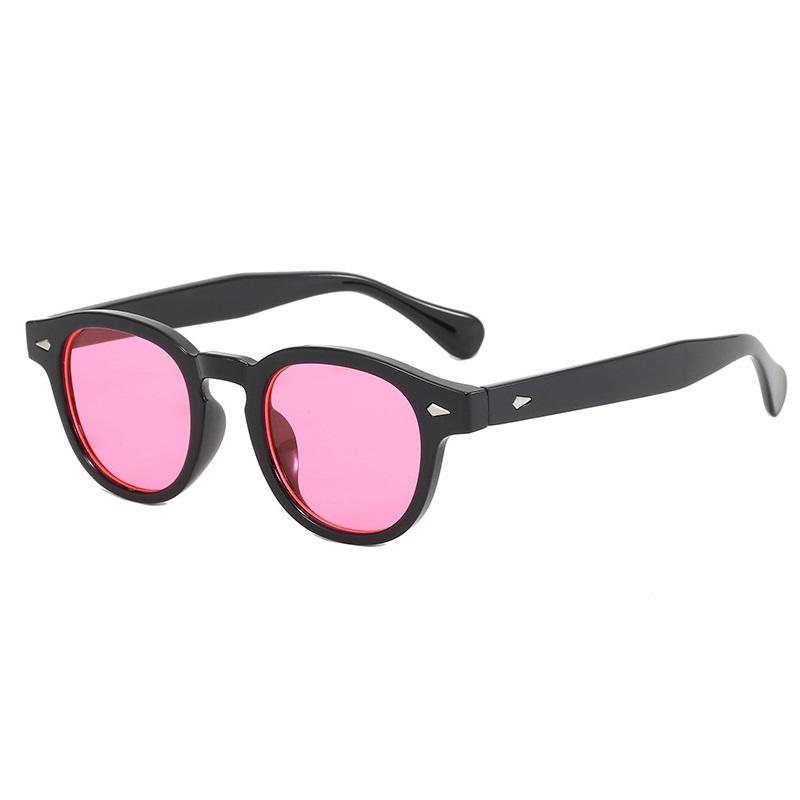 High Quality Fashion Retro Round Sun Glasses Women Rivets Decoration Men Shades UV400 Punk Leopard Sun Glasses