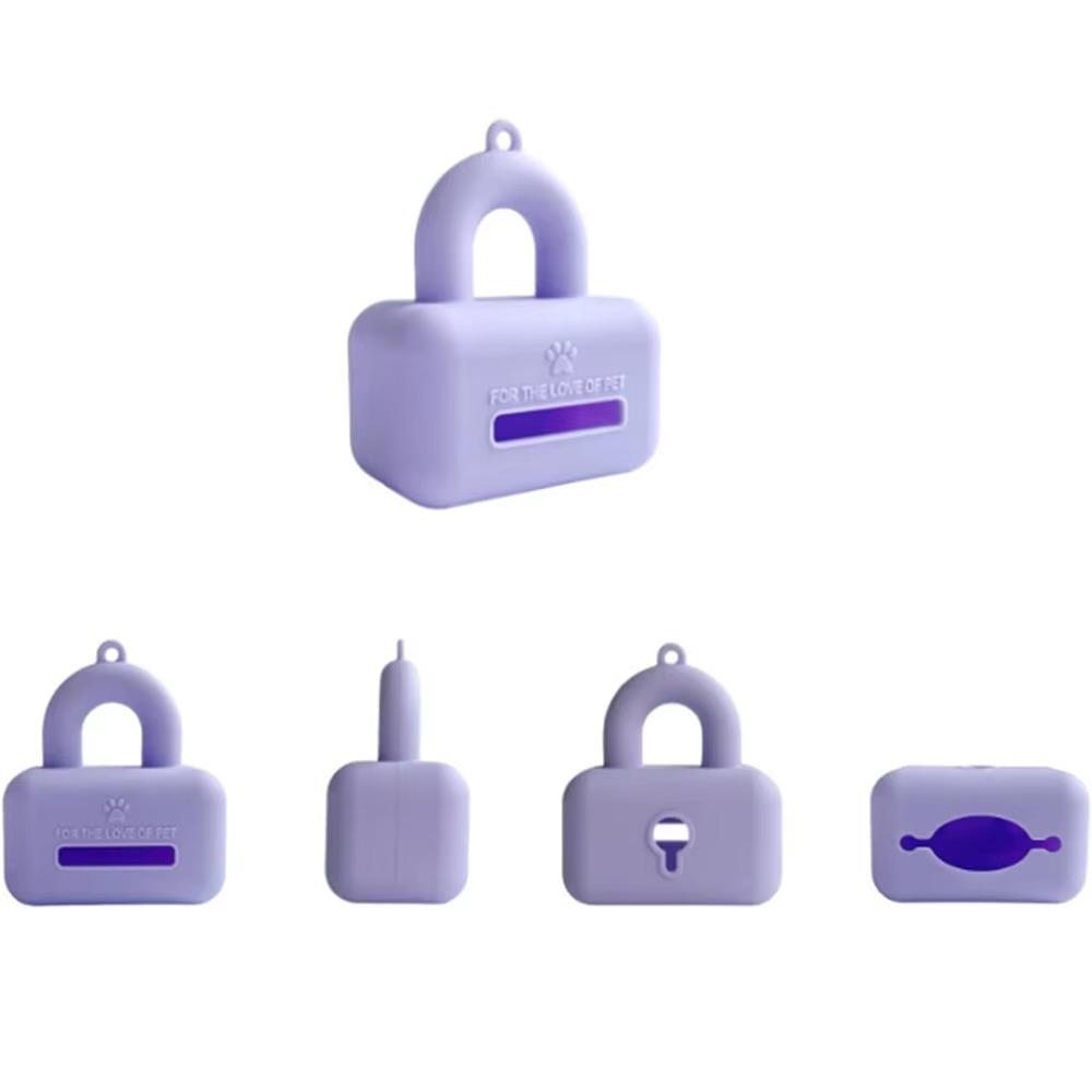 Carabiner Included Pet Waste Bag Dispenser Silicone Pet Outdoor Waste Bag Holder Outdoor Walking