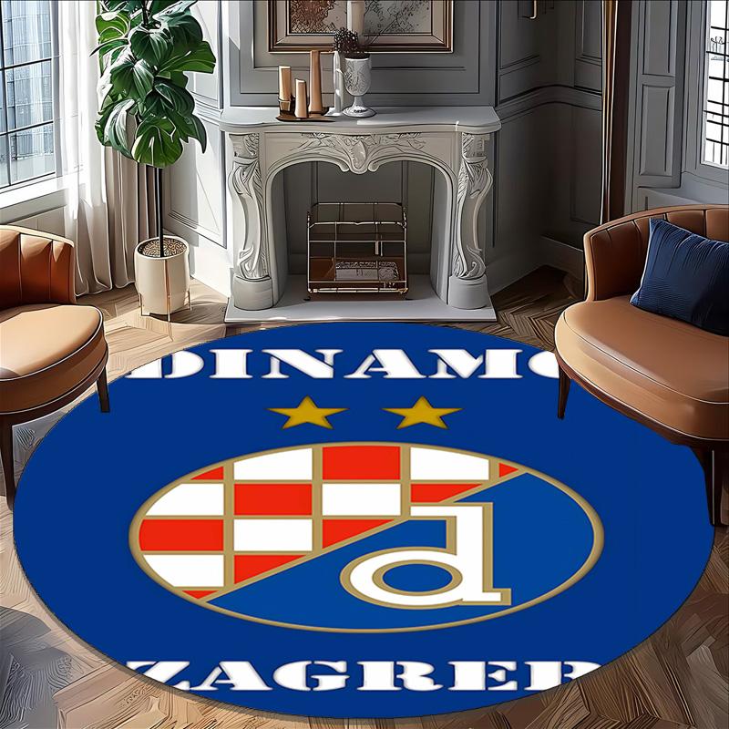 1 pezzo Squadra di Calcio (55) Tappeto Rotondo Stampato Tappeto Rotondo per Sedia Adatto per Camera da Letto Soggiorno Tappeto Decorativo per la Casa
