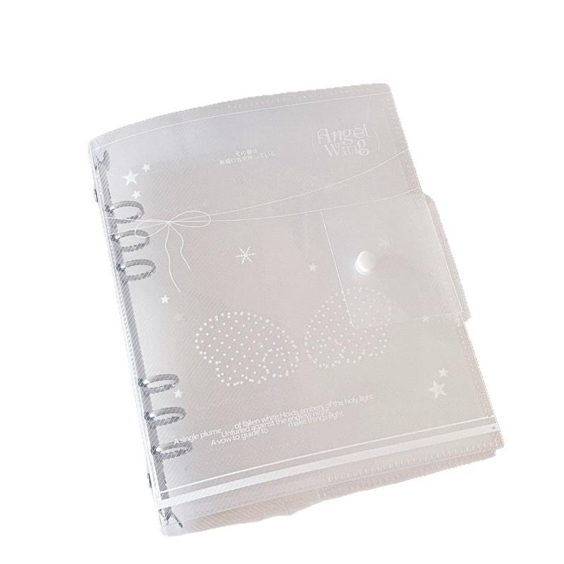 Loose-Leaf Ring Binder Notebook Ins Style Scrub PP Cover 1/10Pcs for School Office Study Journal Planning