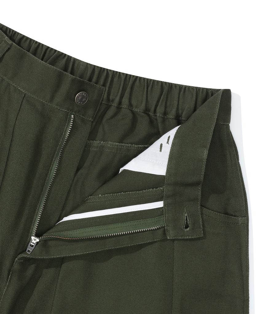 COLUMBIA UNIVERSITY M-Label Wide-Fit Cutline Pants Dark Khaki