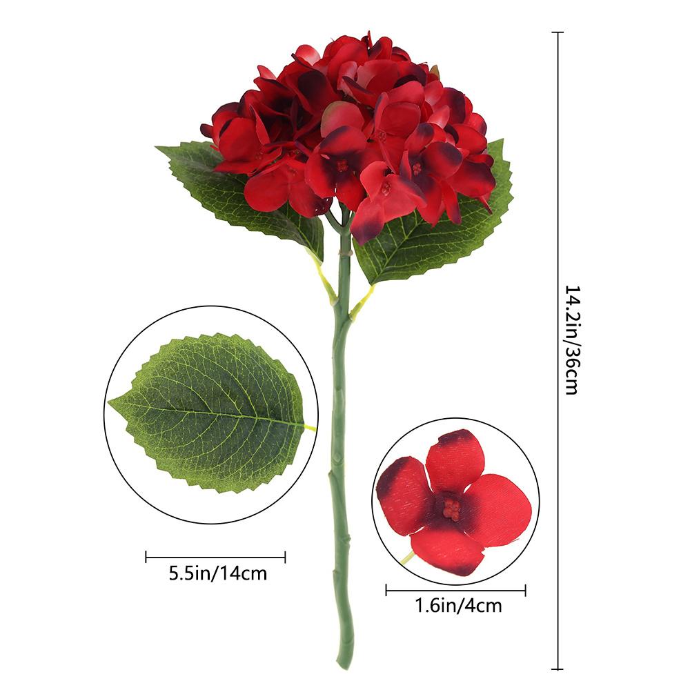 4pcs Hydrangea Artificial Flowers, 14In Realistic Hydrangea Flowers Bouquet Hydrangea Flowers Wedding Party Office Home Decor
