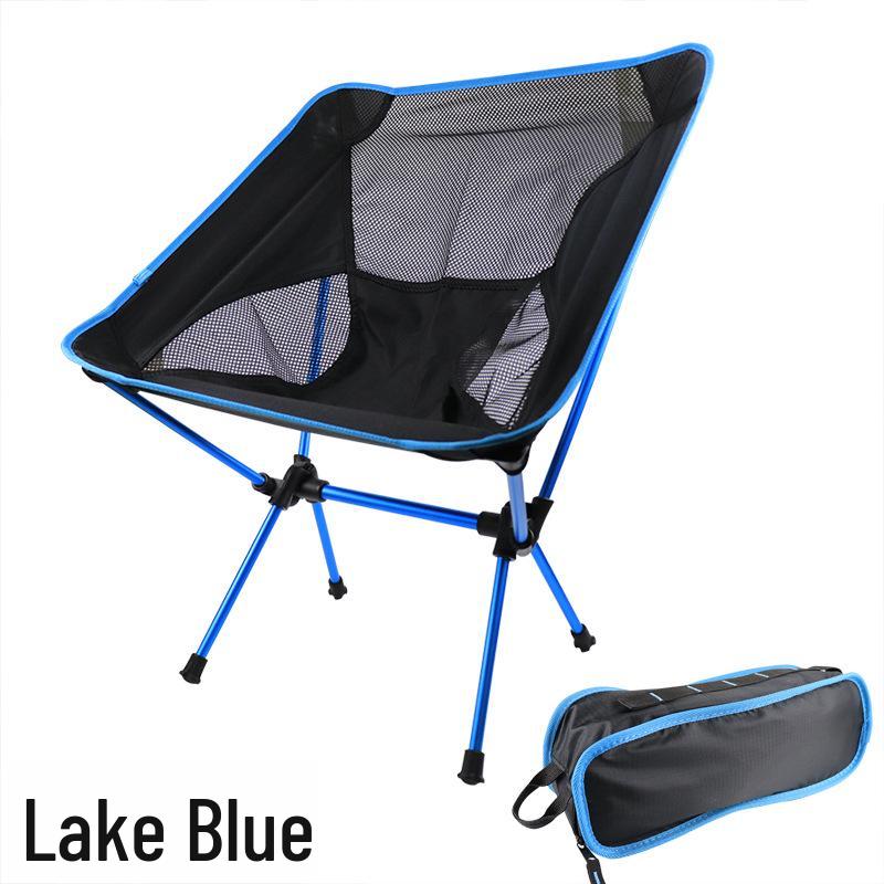 Ultralight Aluminum Moon Chair: Portable Folding Outdoor Camping Chair with Backrest