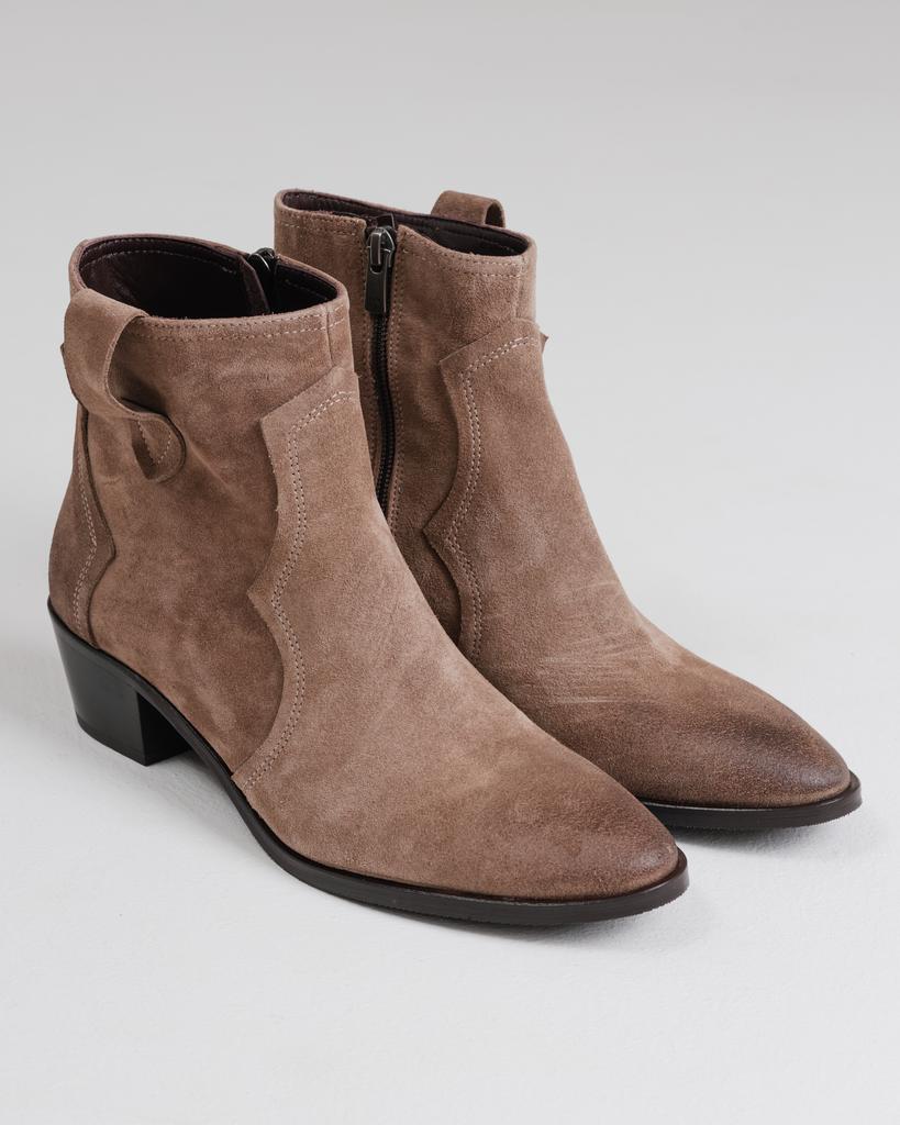 Ботинки на каблуке Krula 291692 36 бежевые замша