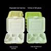 JingJingRS Disposable 4-Compartment Meal Box