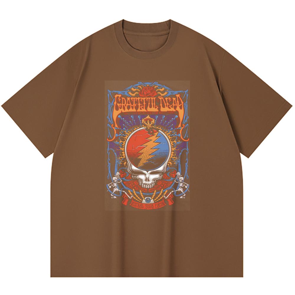 230 Gsm 100% Cotton Heavy Metal T-Shirt  Rock Band Popular Music Print Unisex Heavy Cotton T Shirt