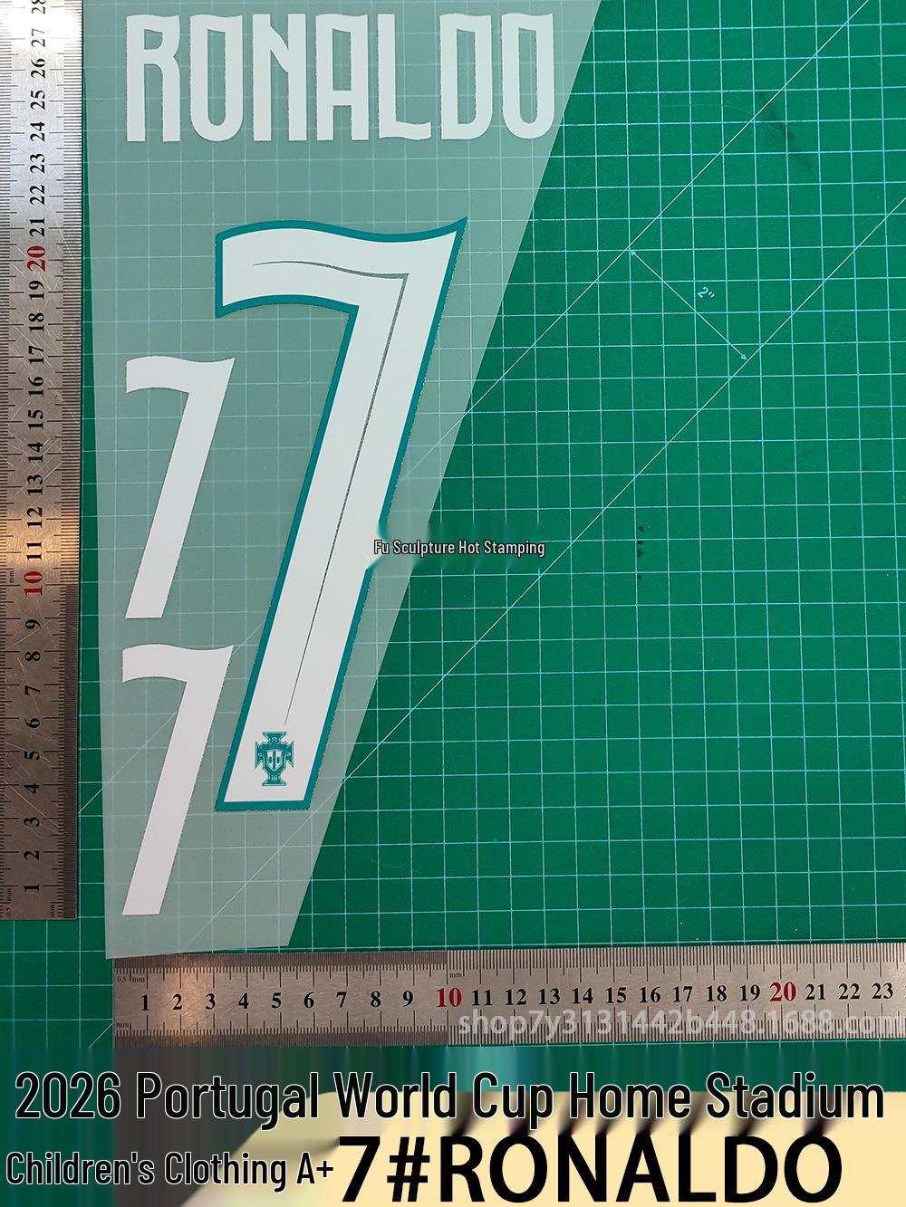 2026 Portugal Kids Home Jersey A+ 7# RONALDO Heat Transfer