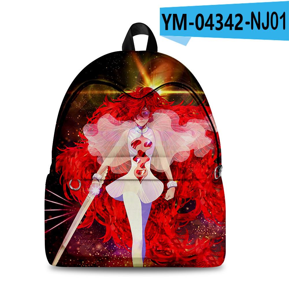 Classic Novelty Land of the Lustrous student Bookbag Notebook Backpacks 3D Print Oxford Waterproof Boys/Girls Travel Backpacks