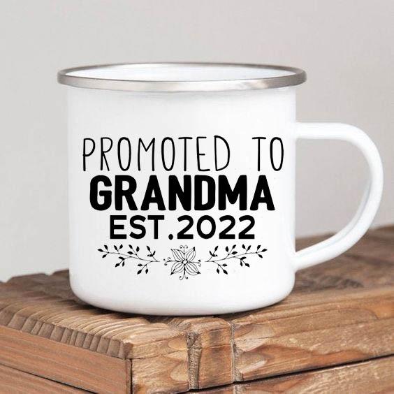 Pregnancy Announcement Coffee Mugs For Grandparents Grandma and Grandpa est 2024 tea cup Gifts mug for New Grandparents