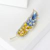Elegant Wheat Sheaf Brooch Pin Exquisite Wheat Ear Lapel Pin Embellished with Sparkling Stones for Women Girls