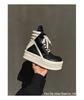 Height-Boost 10cm Unisex High-Top Sneakers with Inverted Triangle Design