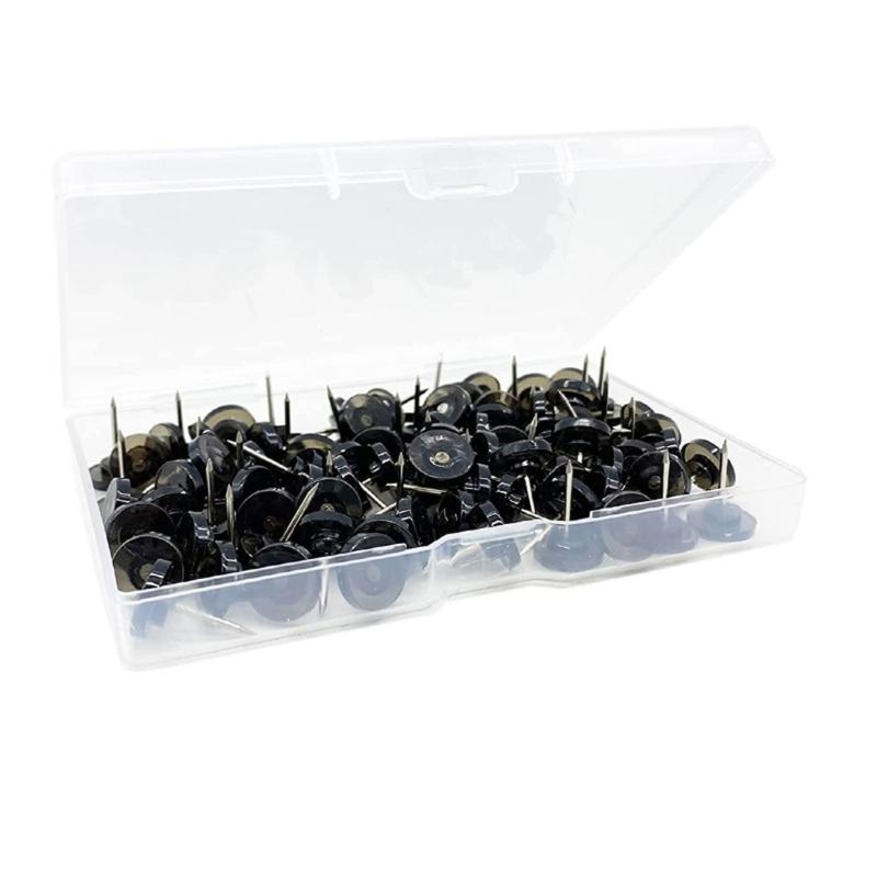 150Pcs Round Flat Head Push Pin Decorative Thumbtacks Cork Notice Board Pin with Case for Cork Board Bulletin Board