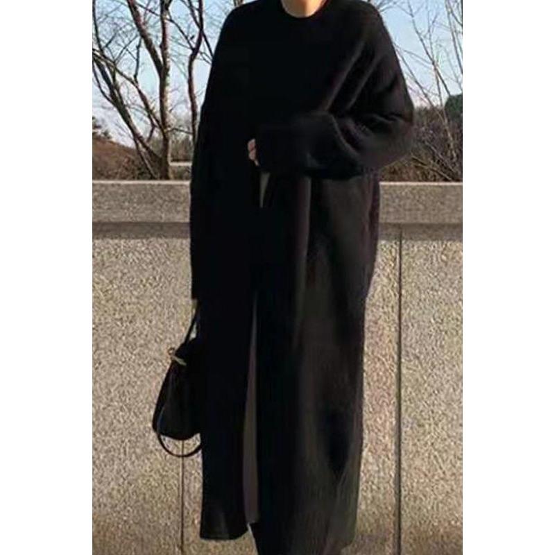 Autumn Winter Loose Casual Knitted Cardigan Long Sweater Jacket New Fashion Elegant Women Simple Office Coats Solid Color Versatile Clothing