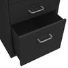 Filing Cabinet with Casters Black 28 x 41 x 69 cm Metal