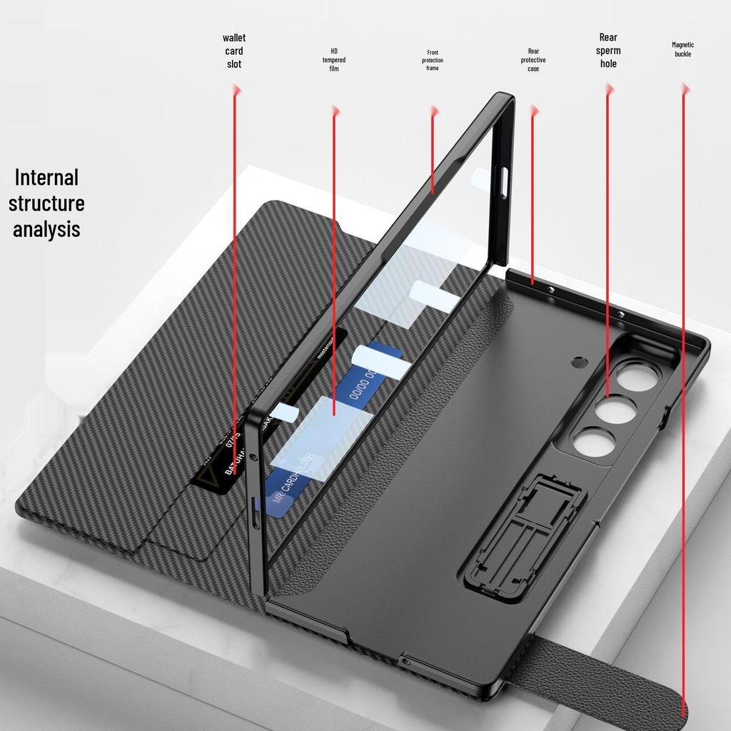 Samsung Z Fold7 Leather Flip Case: Trendy Integrated Protective Shell