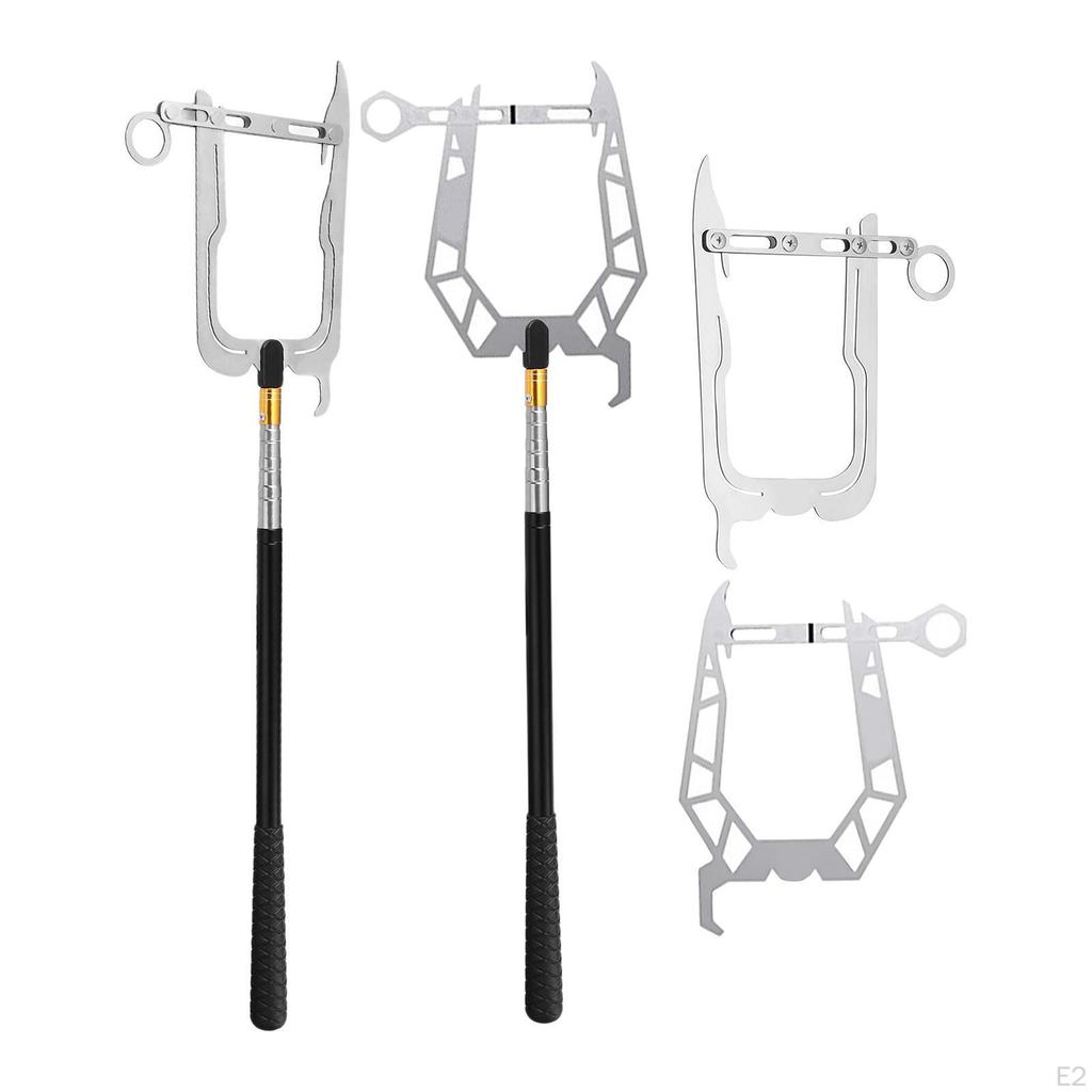 Telescopic Boat Hook Dock Threader for Plate Home Outdoor Use Multifunctional