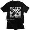 T-shirt Ropes Not Roses Clench Shibari pour Hommes Coton T-shirt Homme Jeu d'Esclave Soumis Sexy Sub T-shirt Surdimensionné Streetwear