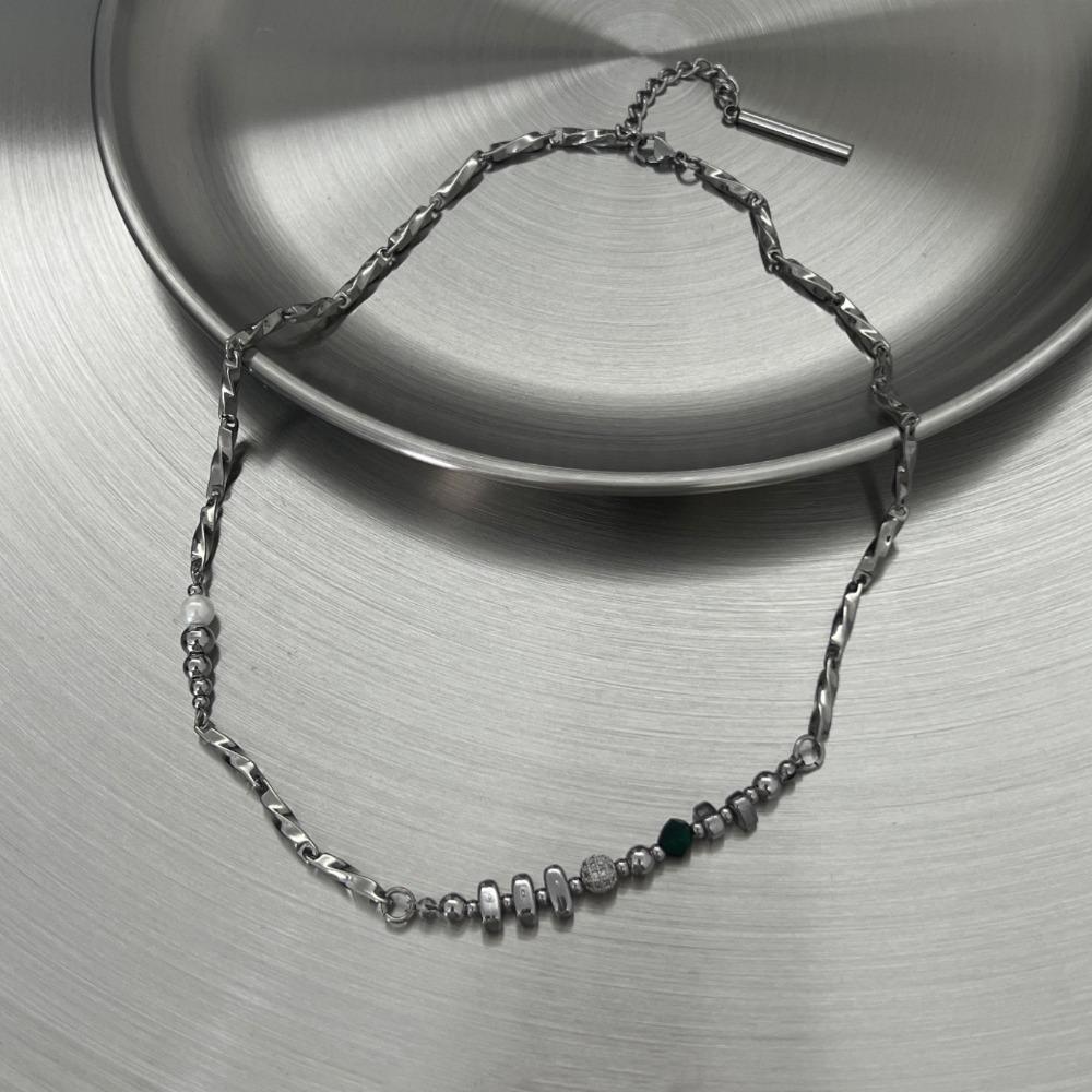 Cross Star Men Necklace Double Ring Shape Clavicle Chains  Daily Wear Choker