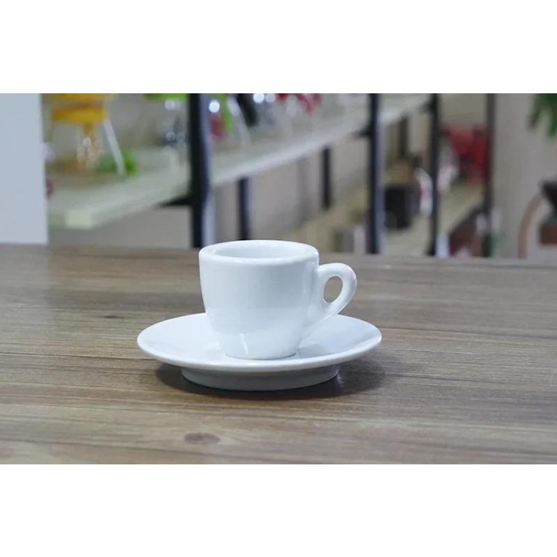 Espresso Cup Thickened Ceramic Cups White Coffee Cup with Spoon and Saucer Office Afternoon Tea Cups Milk Mug Tea Mug Drinkware