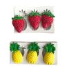 3 Cavities Pineapple Strawberry Silicone Sugarcraft Mold Resin Tools Cupcake Baking Mould Fondant Cake Decorating Tools