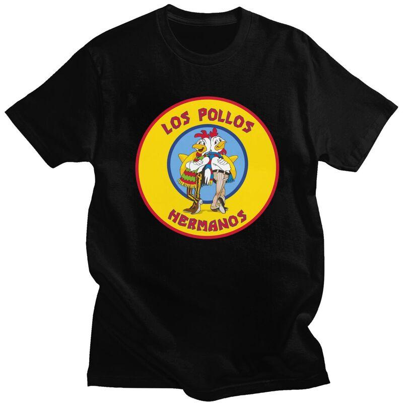 Мужская футболка Breaking Bad Los Pollos Hermanos с коротким рукавом, футболка Братья-куры, приталенные футболки - Мужская S... S разноцветный